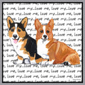 Two Corgi Love Text - Adult Unisex T-Shirt