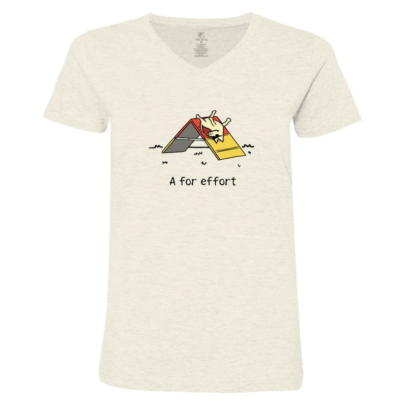 A For Effort - Ladies T-Shirt V-Neck