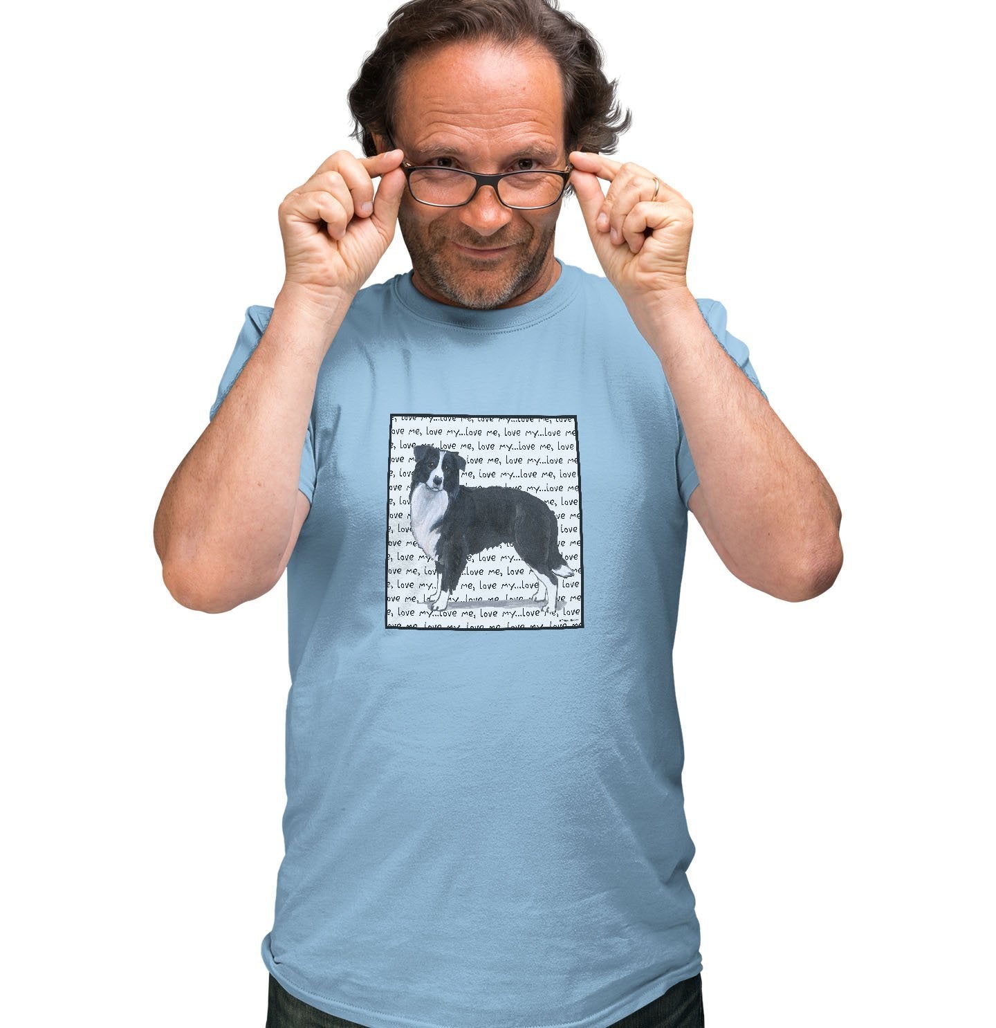 Border Collie Love Text - Adult Unisex T-Shirt | AKC Shop