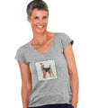 Airedale Terrier Happy Howlidays Text - Women's V-Neck T-Shirt