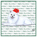 American Eskimo Dog Happy Howlidays Text - Women's V-Neck T-Shirt