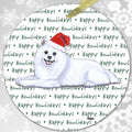 American Eskimo Dog "Happy Howlidays" Ornament