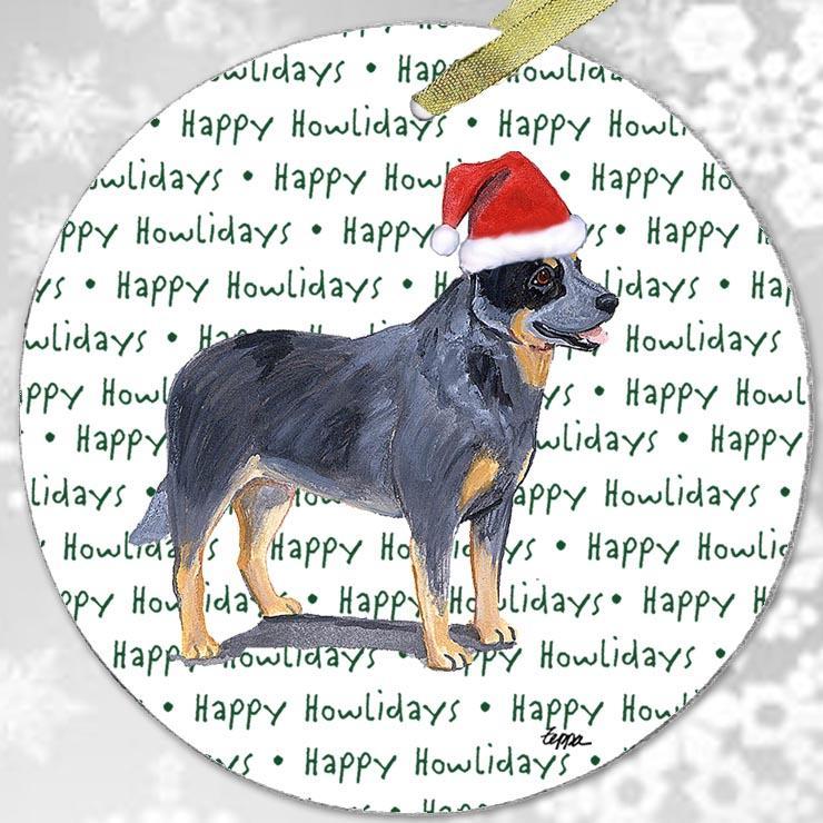 Australian Cattle Dog "Happy Howlidays" Ornament