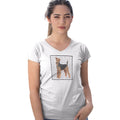 Airedale Terrier Love Text - Women's V-Neck T-Shirt