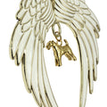 Airedale Terrier Gold Plated Holiday Angel Wing Ornament