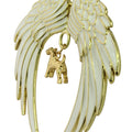 Airedale Terrier Gold Plated Holiday Angel Wing Ornament