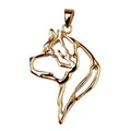 Akita 14K Gold Cut Out Pendant