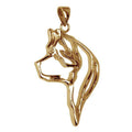 Akita 14K Gold Cut Out Pendant