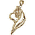 Akita 14K Gold Cut Out Pendant
