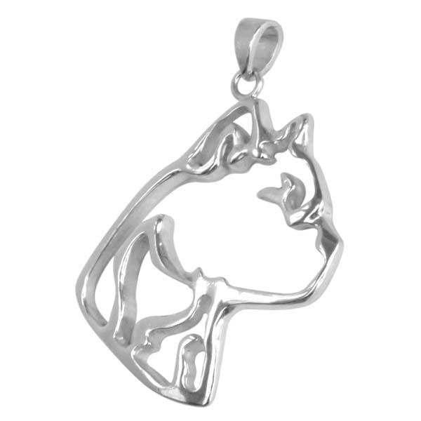 American Staffordshire Terrier Sterling Silver Cut Out Pendants