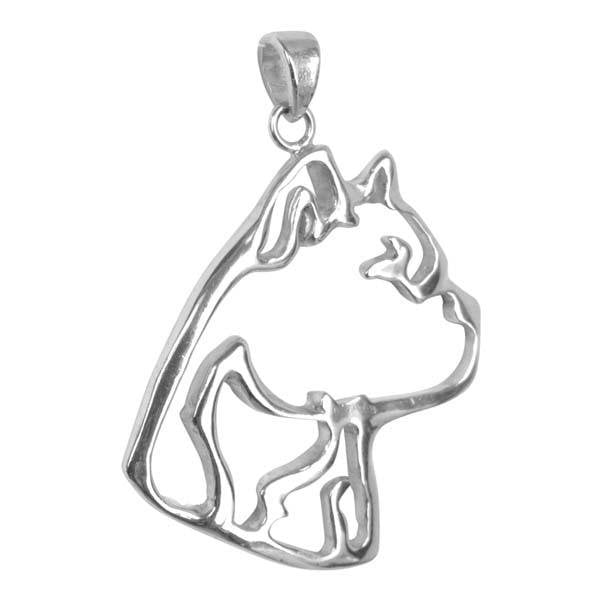 American Staffordshire Terrier Sterling Silver Cut Out Pendants