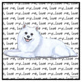 American Eskimo Love Text - Women's V-Neck T-Shirt