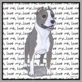 American Staffordshire Terrier Love Text - Women's V-Neck T-Shirt