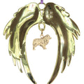 Australian Shepherd Gold Plated Holiday Angel Wing Ornament