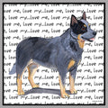 Australian Cattle Dog Love Text - Women's V-Neck T-Shirt