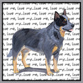 Australian Cattle Dog Love Text - Adult Unisex Crewneck Sweatshirt