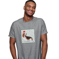 Basset Hound Happy Howlidays Text - Adult Unisex T-Shirt