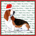 Basset Hound Happy Howlidays Text - Adult Unisex T-Shirt