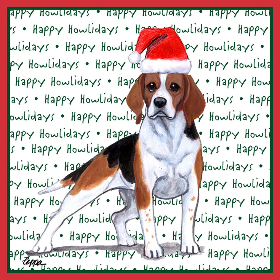 Beagle Happy Howlidays Text - Adult Unisex Long Sleeve T-Shirt