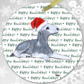 Bedlington Terrier "Happy Howlidays" Ornament