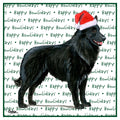 Belgian Sheepdog Happy Howlidays Text - Women's V-Neck T-Shirt