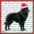 Belgian Sheepdog Happy Howlidays Text - Adult Unisex T-Shirt