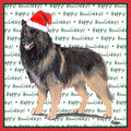 Belgian Tervuren Happy Howlidays Text - Adult Unisex Long Sleeve T-Shirt
