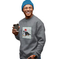 Bernese Mountain Dog Puppy Happy Howlidays Text - Adult Unisex Crewneck Sweatshirt