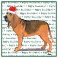 Bloodhound Happy Howlidays Text - Women's V-Neck T-Shirt