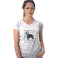 Border Collie Happy Howlidays Text - Women's V-Neck T-Shirt