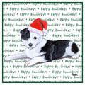 Border Collie Puppy Happy Howlidays Text - Women's V-Neck T-Shirt