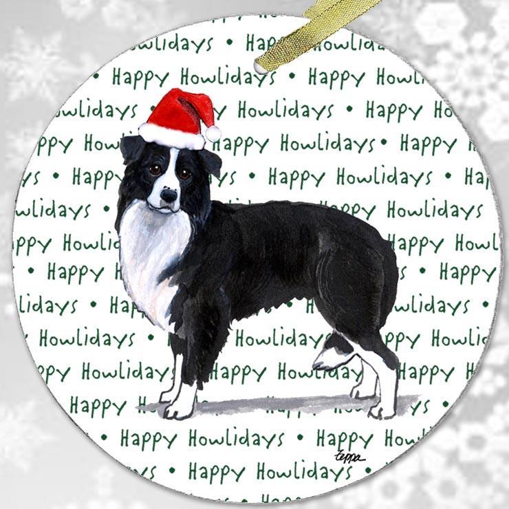 Border Collie "Happy Howlidays" Ornament