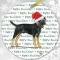 Border Terrier, Black and Tan "Happy Howlidays" Ornament