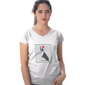 Boston Terrier Happy Howlidays Text - Women's V-Neck T-Shirt