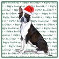 Boston Terrier Happy Howlidays Text - Women's V-Neck T-Shirt