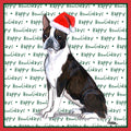 Boston Terrier Happy Howlidays Text - Adult Unisex Long Sleeve T-Shirt