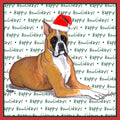 Boxer Happy Howlidays Text - Adult Unisex T-Shirt