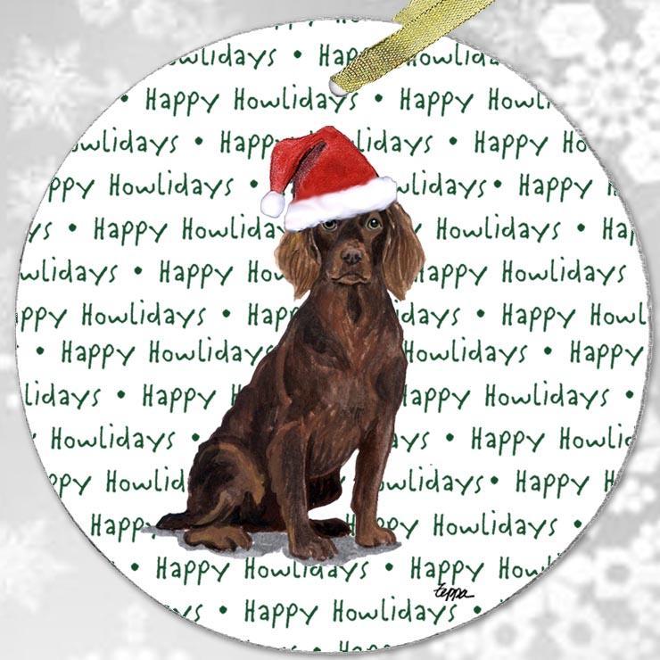 Boykin Spaniel "Happy Howlidays" Ornament