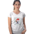 Bulldog Happy Howlidays Text - Women's V-Neck T-Shirt