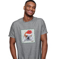 Bulldog Happy Howlidays Text - Adult Unisex T-Shirt