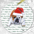 Bulldog "Happy Howlidays" Ornament