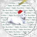 Bull Terrier "Happy Howlidays" Ornament
