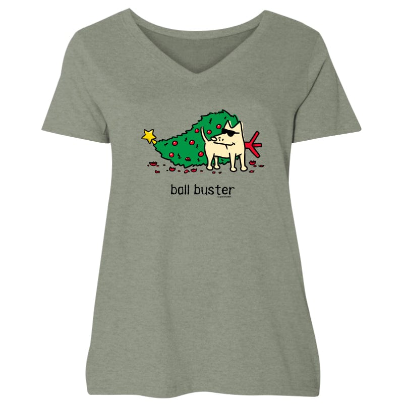 Ball Buster - Ladies Curvy V-Neck Tee