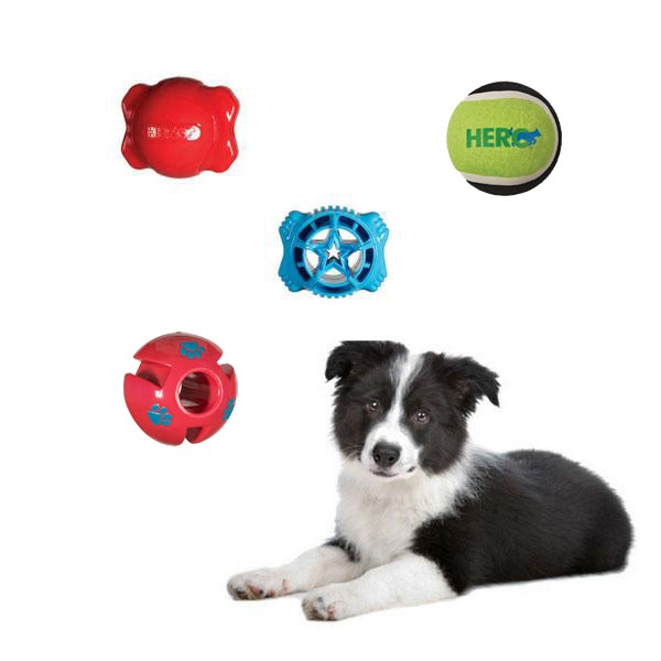 Tennis Ball Dog Treat Toy, Kibble Puzzler Toy with 3 Tennis Balls