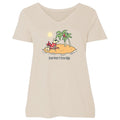 Barkaritaville - Ladies Curvy V-Neck Tee