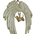 Basset Hound Gold Plated Holiday Angel Wing Ornament