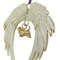 Basset Hound Gold Plated Holiday Angel Wing Ornament