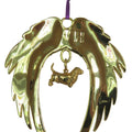 Basset Hound Gold Plated Holiday Angel Wing Ornament