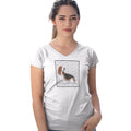 Basset Hound Love Text - Women's V-Neck T-Shirt