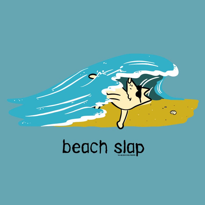 Beach Slap - Ladies Curvy V-Neck Tee